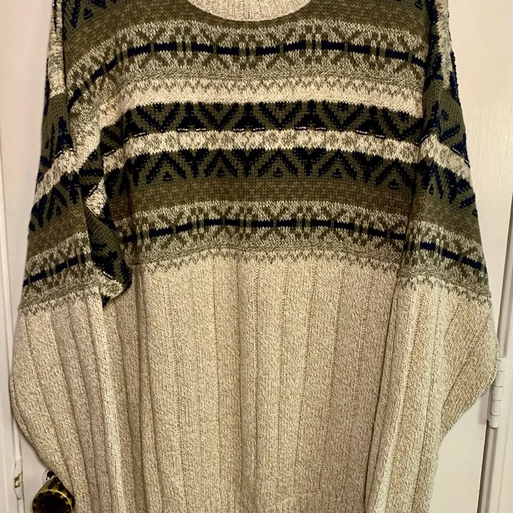 Vintage 90s Fieldmaster Nordic Knitted Men’s Pull Over Sweatshirt Size Large USA